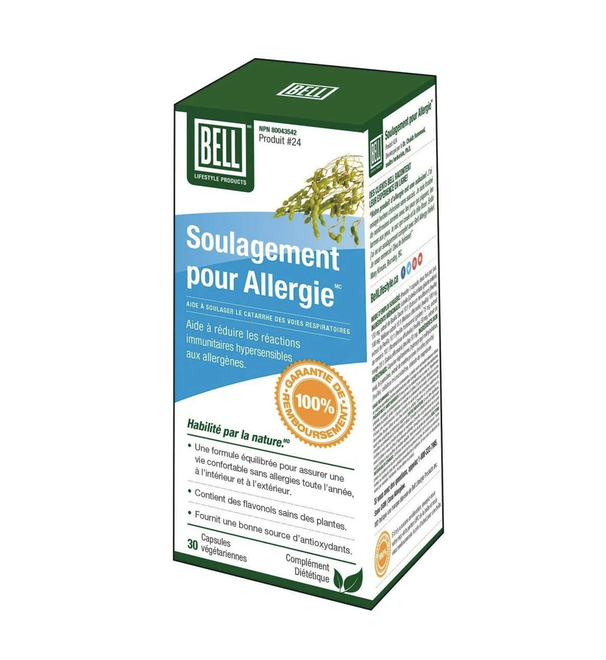 Soulagement pour allergies - Bell #24 - 30 capsules